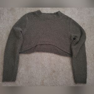 Green Cropped Sweater